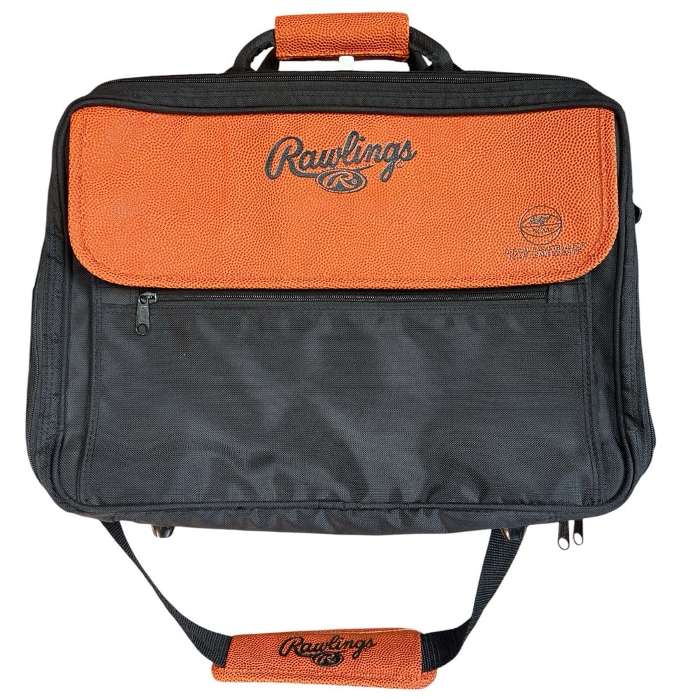 VTG Rawlings NCAA Basketball Messenger Laptop Briefcase Shoulder Bag Orange EUC